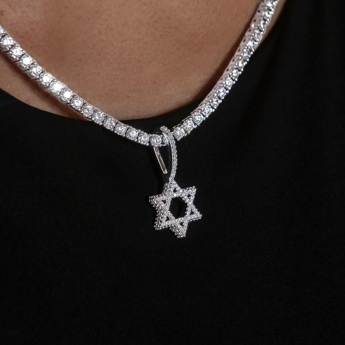 Micro Diamond Pave Star of David Pendant