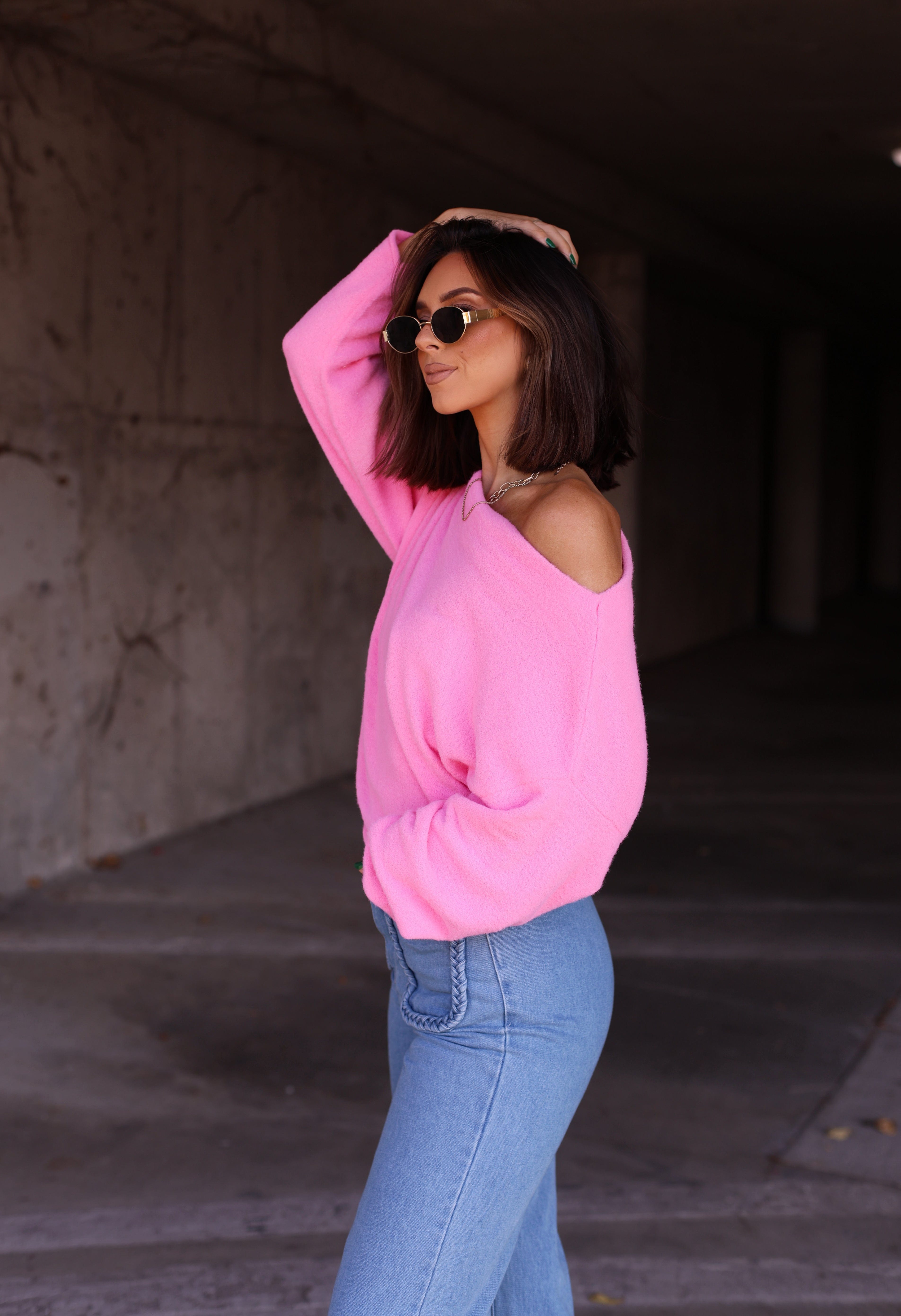 Drop Shoulder Pullover Sweater