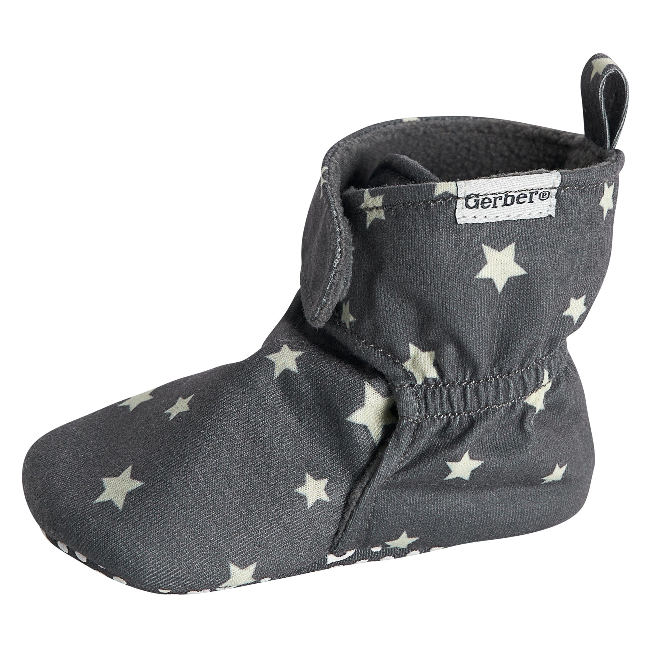 Baby Neutral Gray Stars Soft Booties