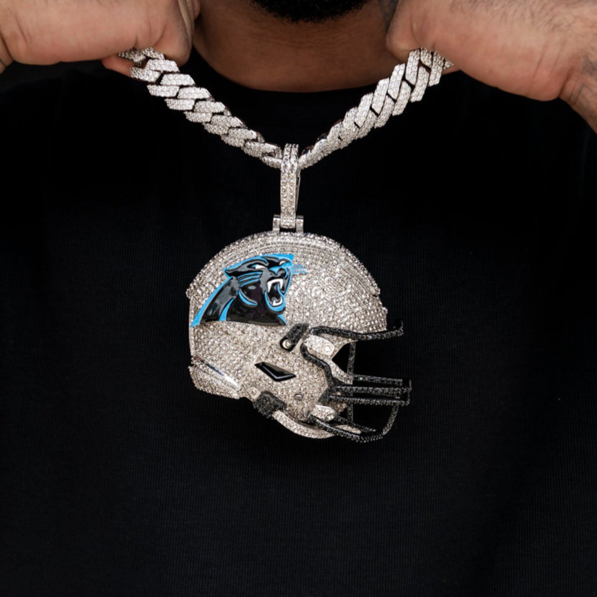 Giant Carolina Panthers Official NFL Helmet Pendant