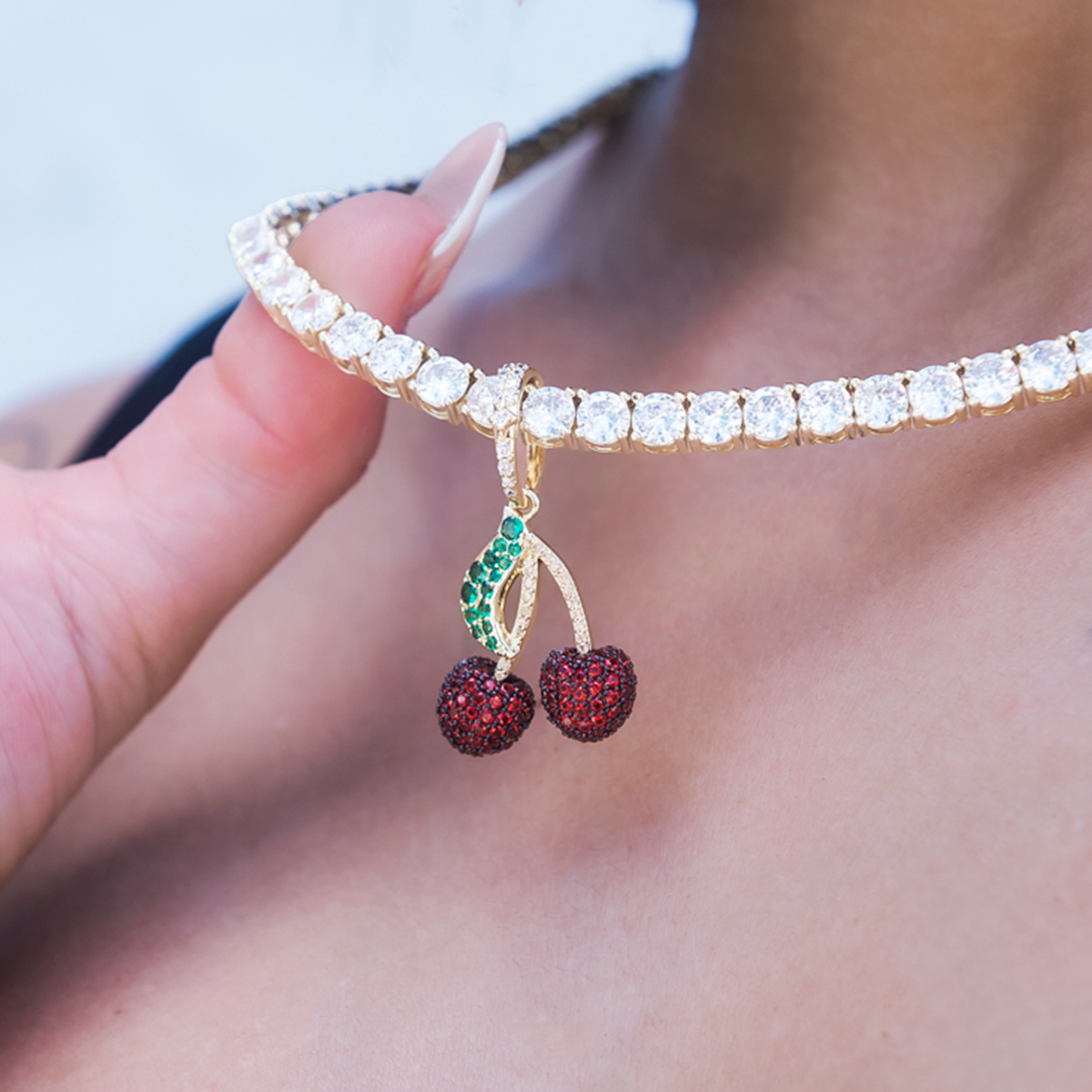 Iced Cherry Pendant