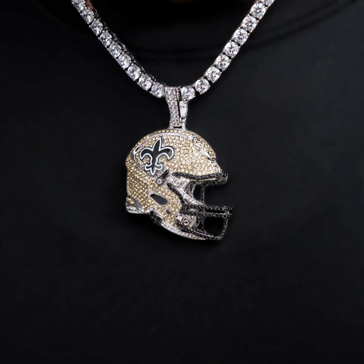 Official NFL 2025 Edition New Orleans Saints Helmet Pendant