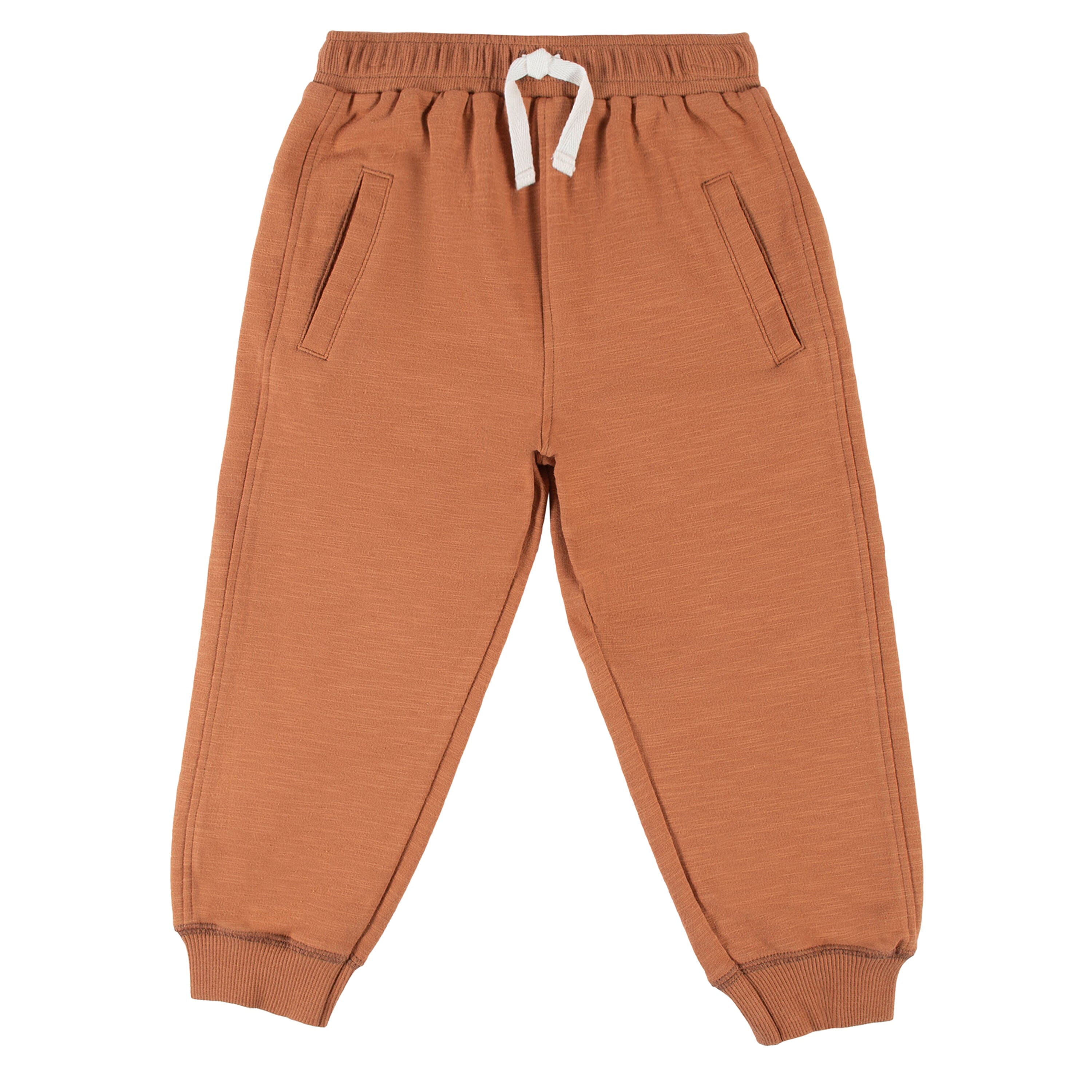 2-Pack Infant & Toddler Boys Orange & Beige Pocketed Joggers