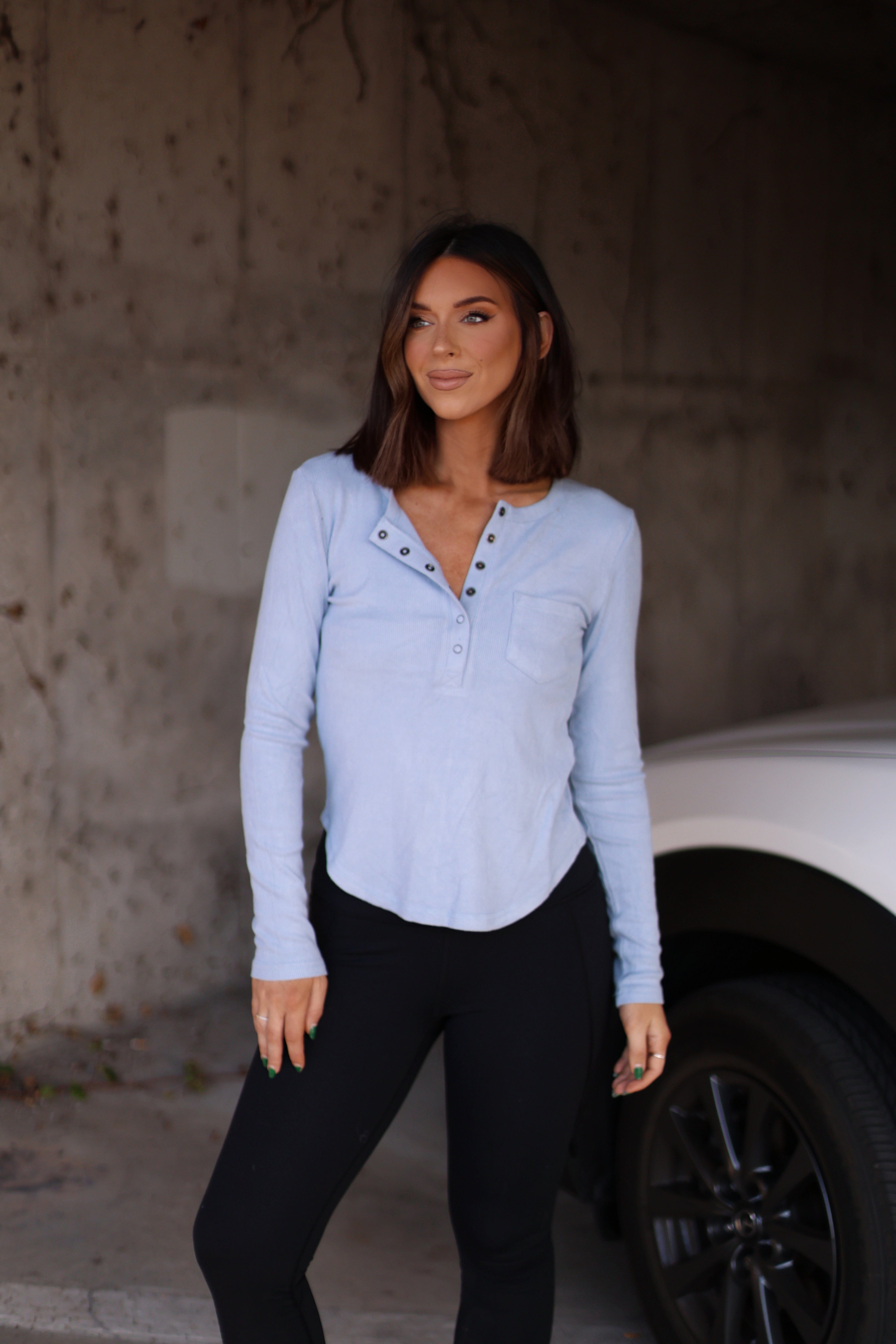 Cozy Brushed Henley Top