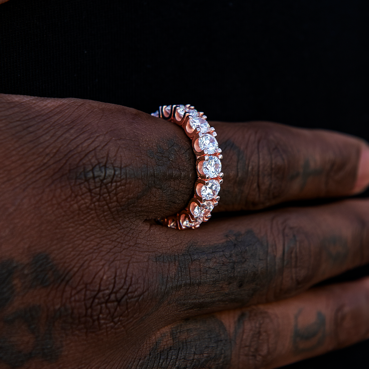 5mm Eternity Band Ring in Rose Gold Vermeil