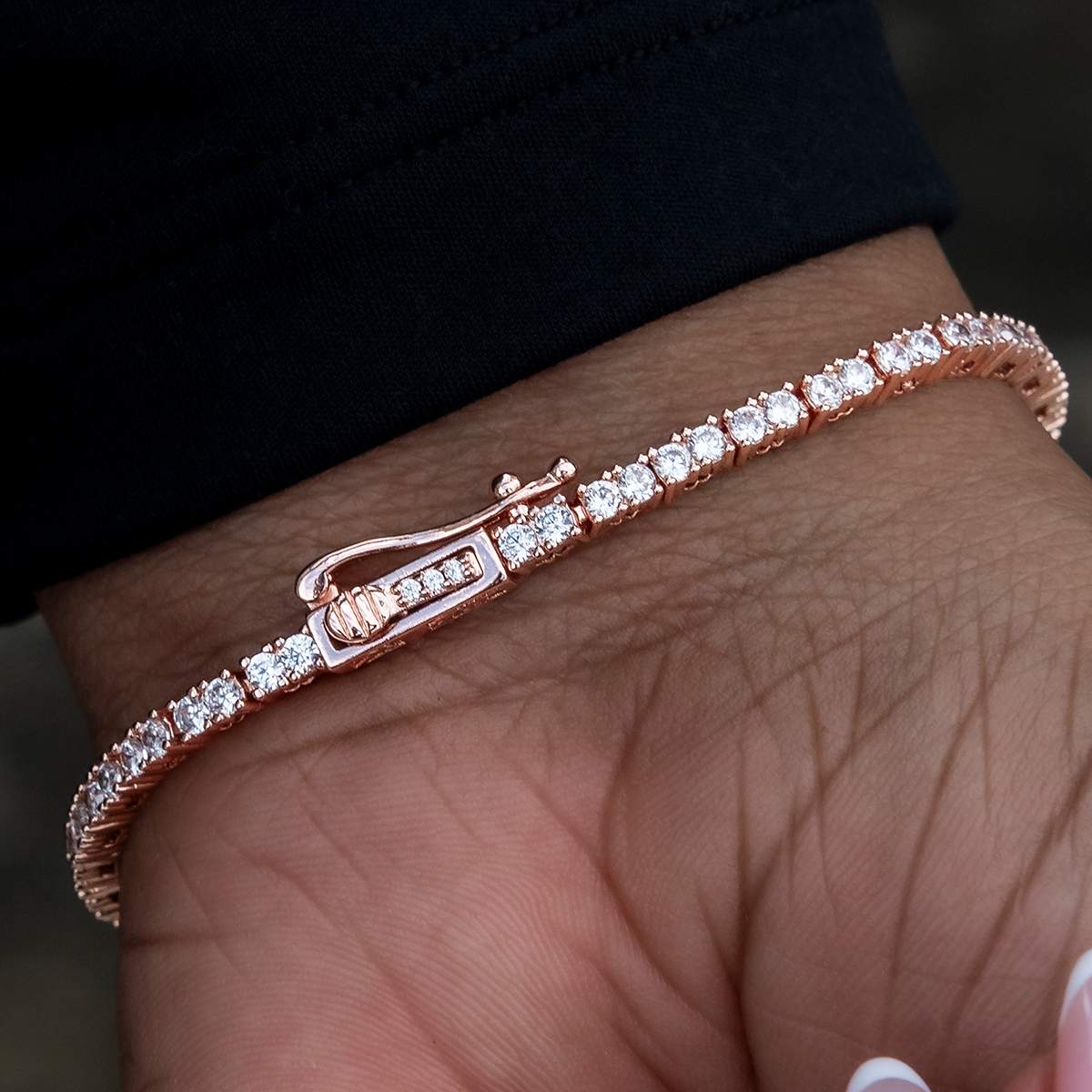 Diamond Tennis Bracelet in Rose Gold- 2mm