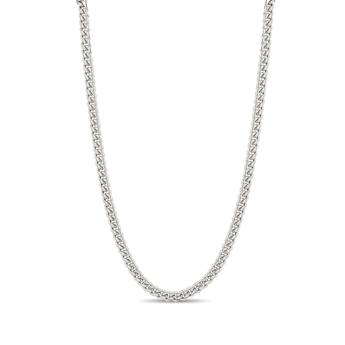 Youth Miami Cuban Link Chain in White Gold- 5mm