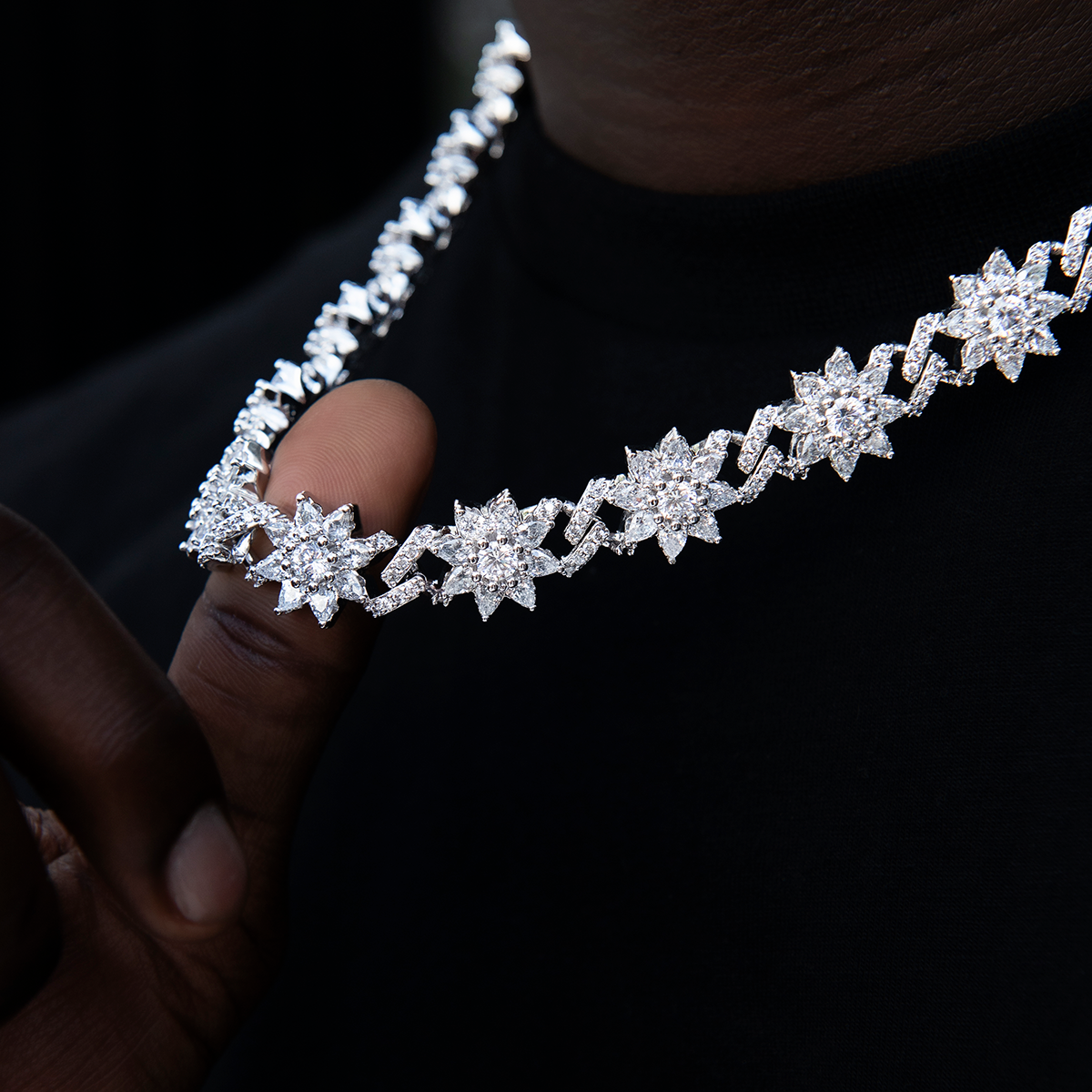 Diamond Infinity Flower Chain