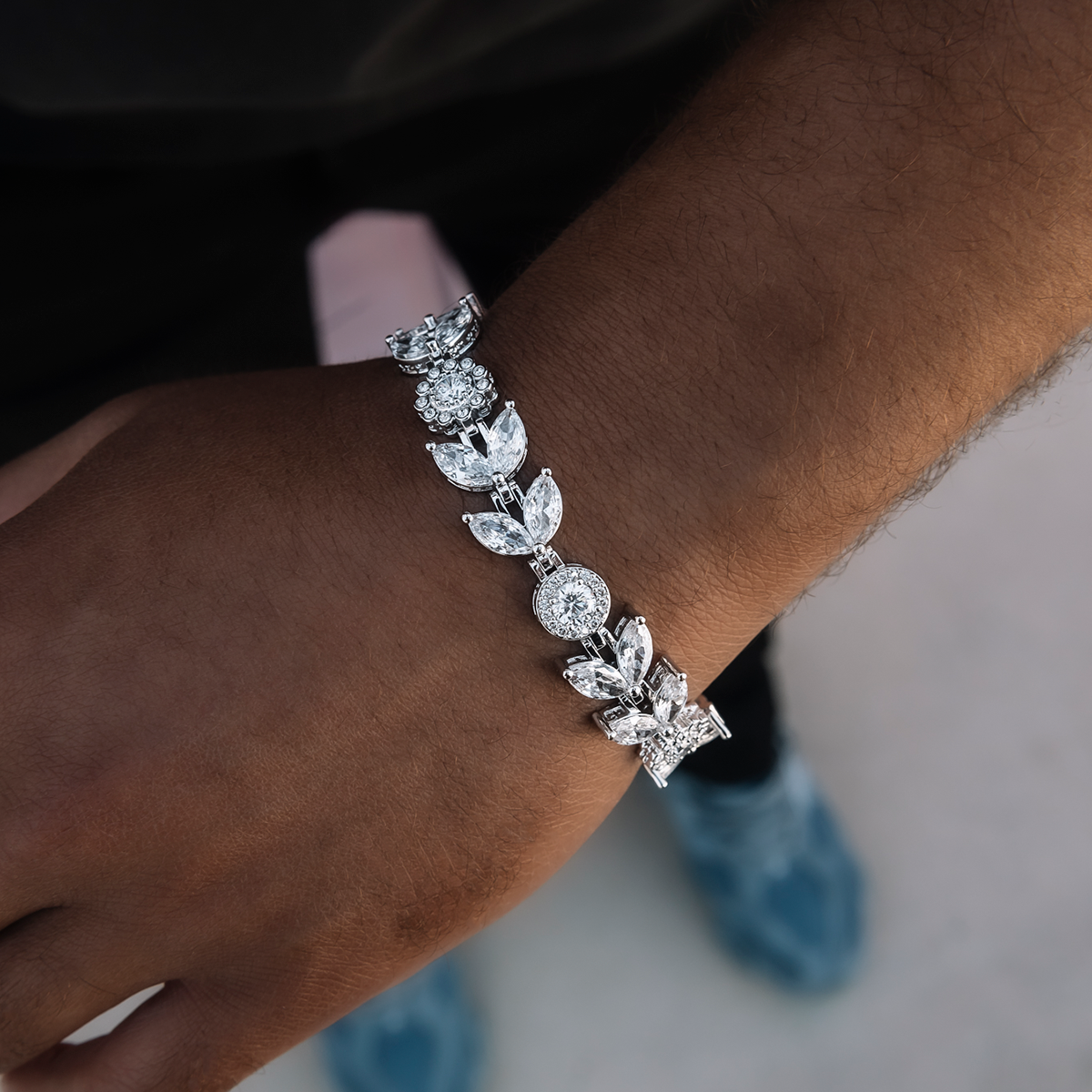 Diamond Flower Bracelet