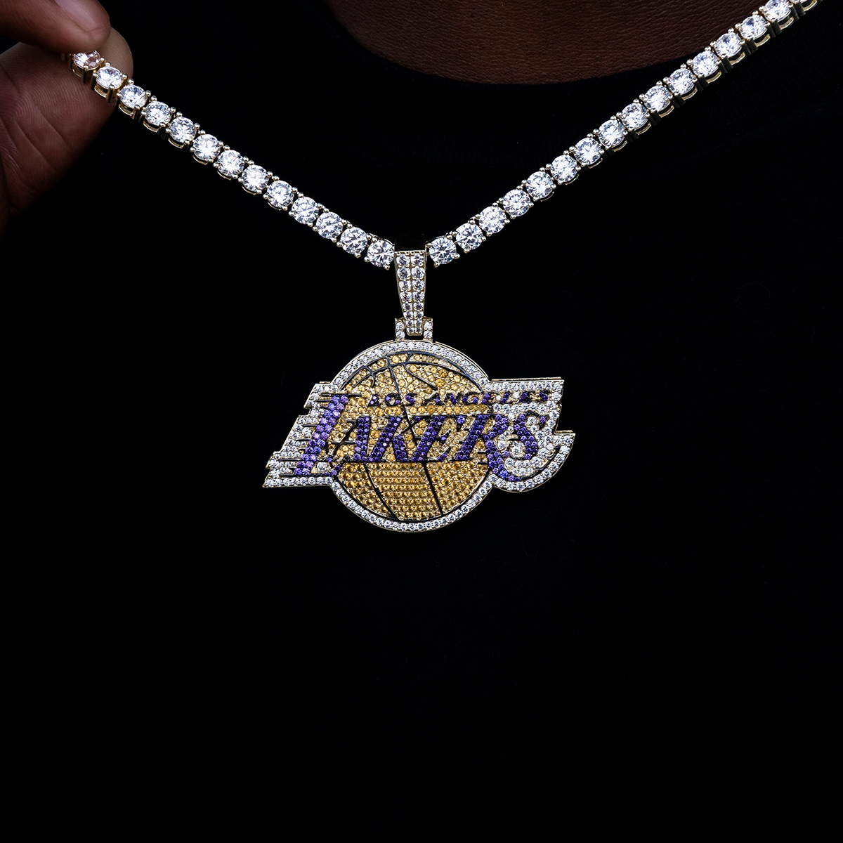 Los Angeles Lakers Official NBA Large Logo Pendant