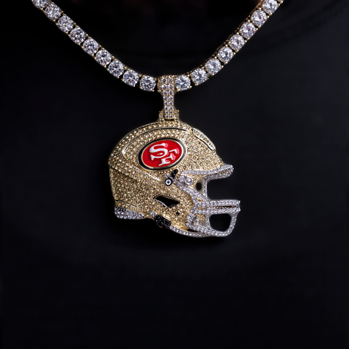 Official NFL 2025 Edition San Francisco 49ers Helmet Pendant