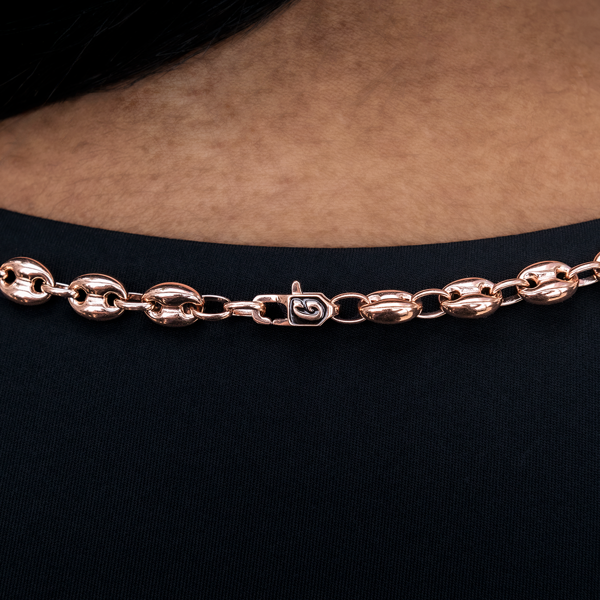 Valentina Necklace in Rose Gold- 7mm