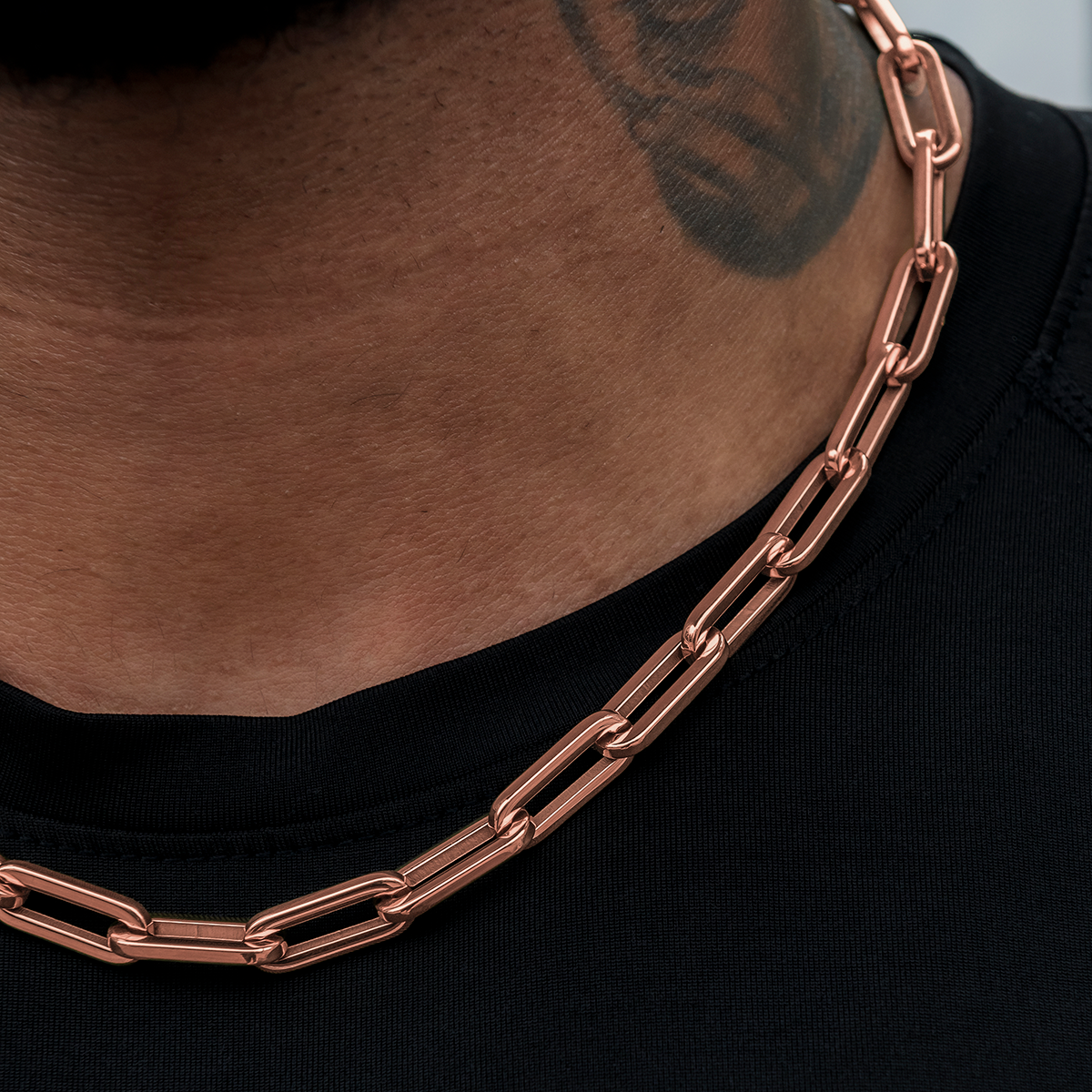 Paper Clip Chain in Rose Gold- 8mm