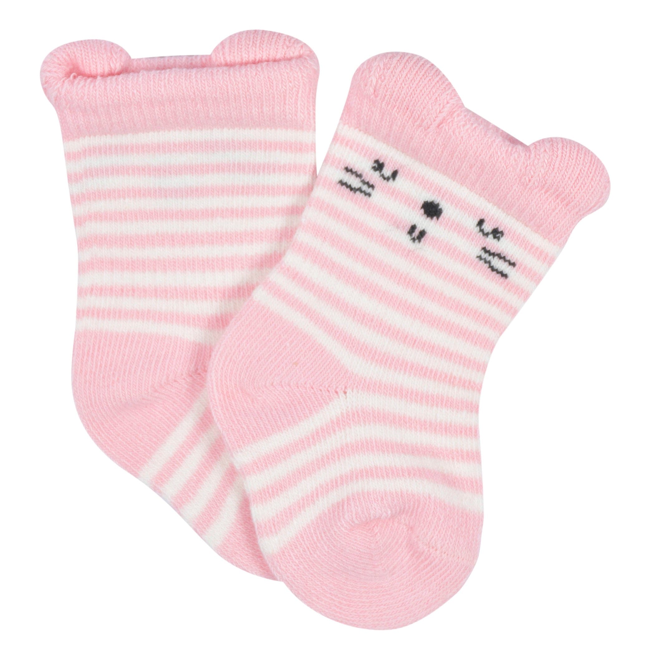 6-Pack Baby Girls Ballerina Wiggle Proof Socks