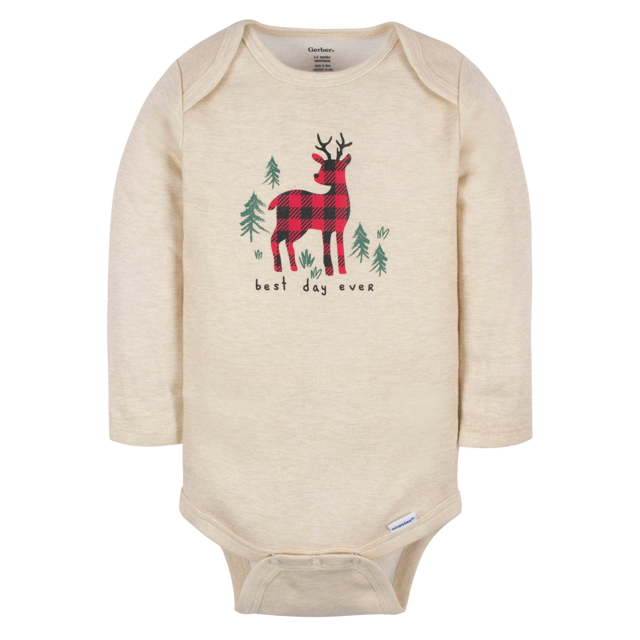 6-Pack Baby Neutral Deer Onesies Bodysuits