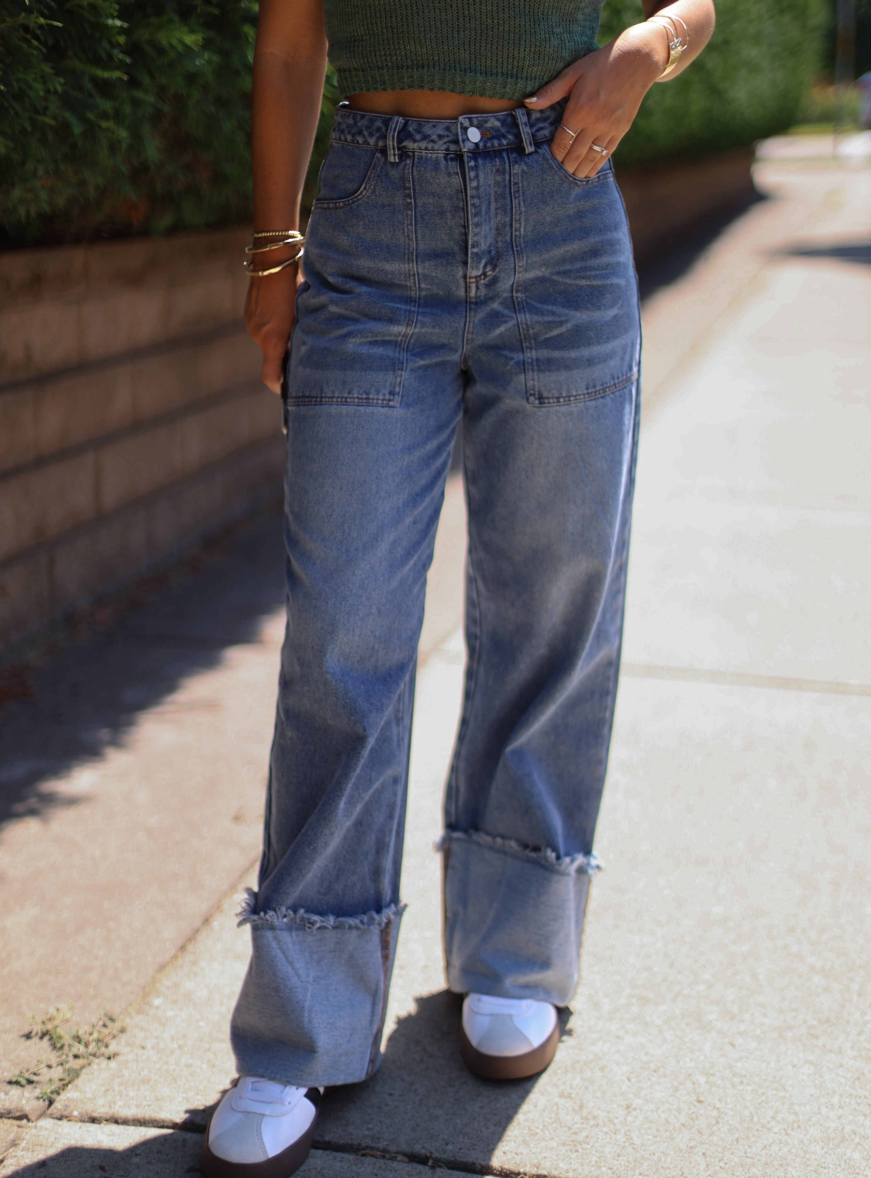 Cuffing Season Wide Leg Denim