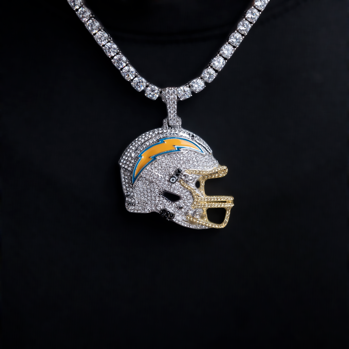 Official NFL 2025 Edition Los Angeles Chargers Helmet Pendant