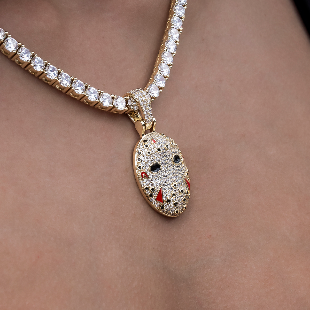 Jason Mask Pendant in Yellow Gold