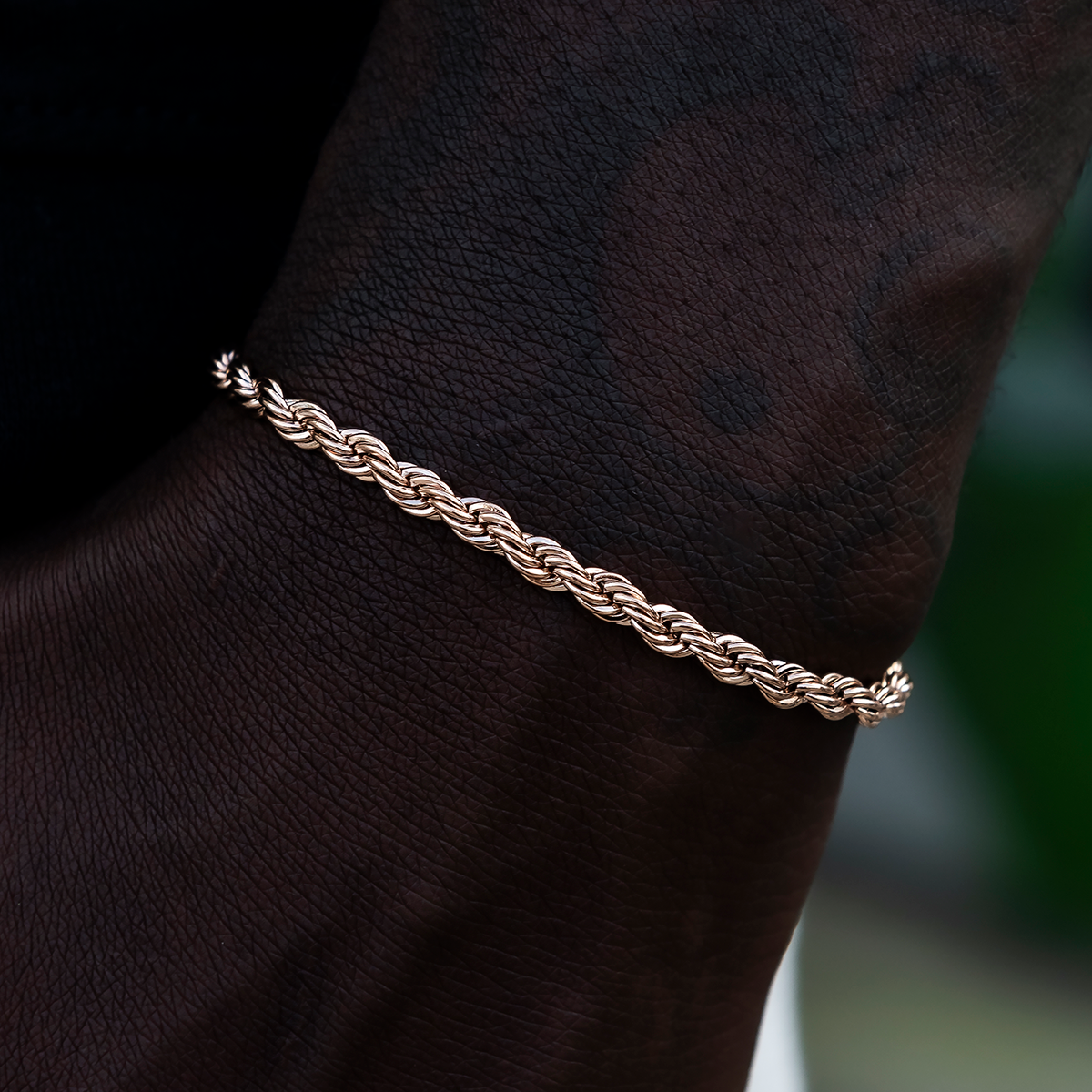 Rope Bracelet in Rose Gold- 4mm