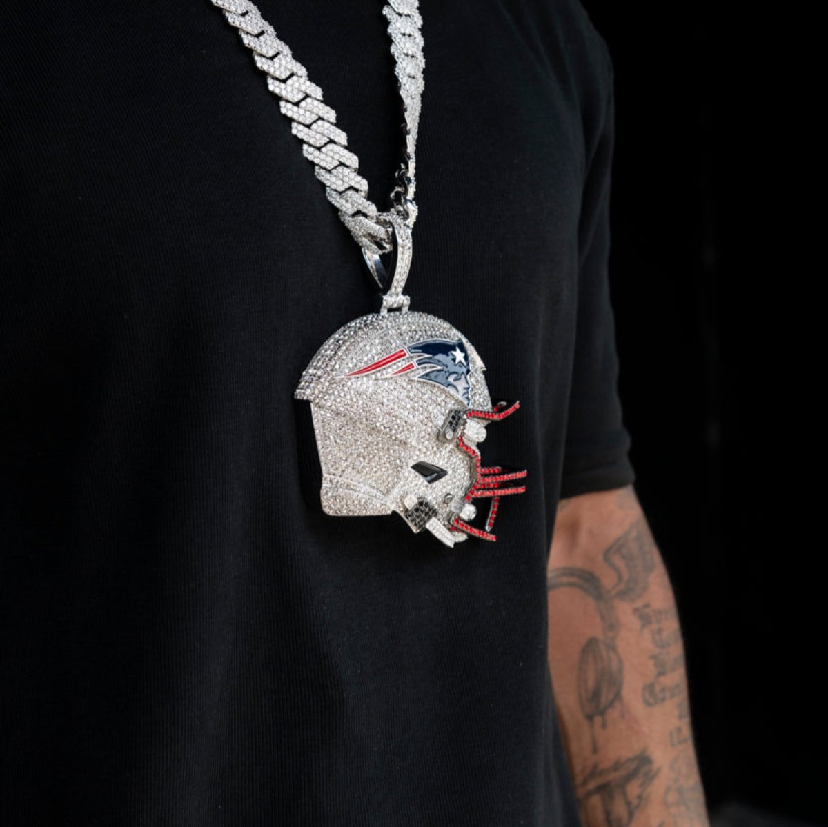 Giant New England Patriots Official NFL Helmet Pendant