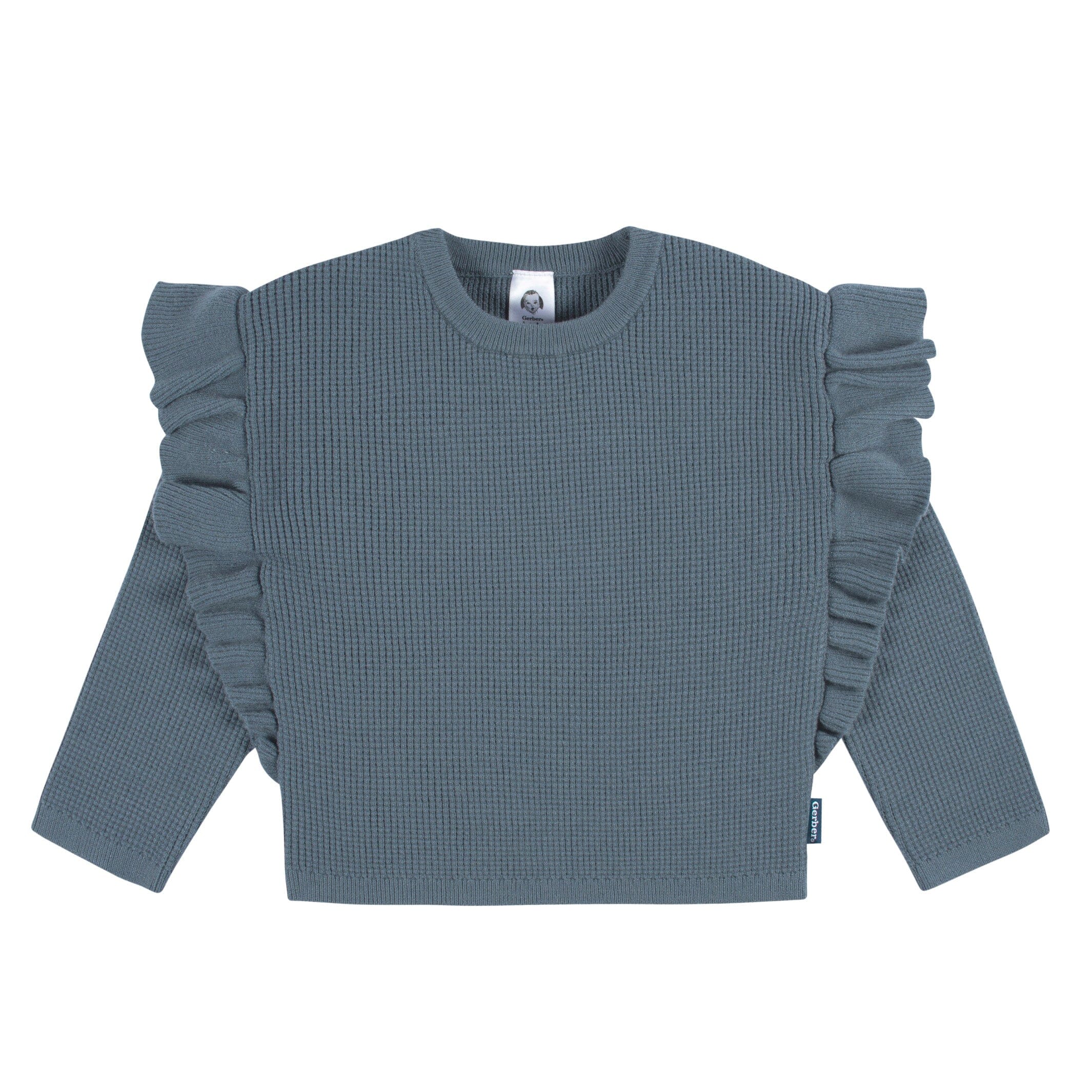 2-Piece Infant and Toddler Girls Teal Sweater Knit Set