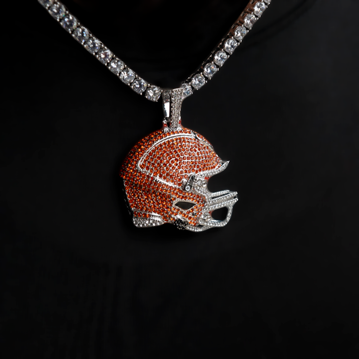 Official NFL 2025 Edition Cleveland Browns Helmet Pendant