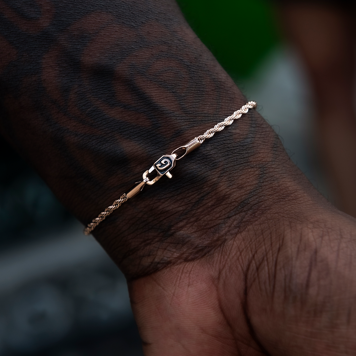 Rope Bracelet in Rose Gold- 2mm