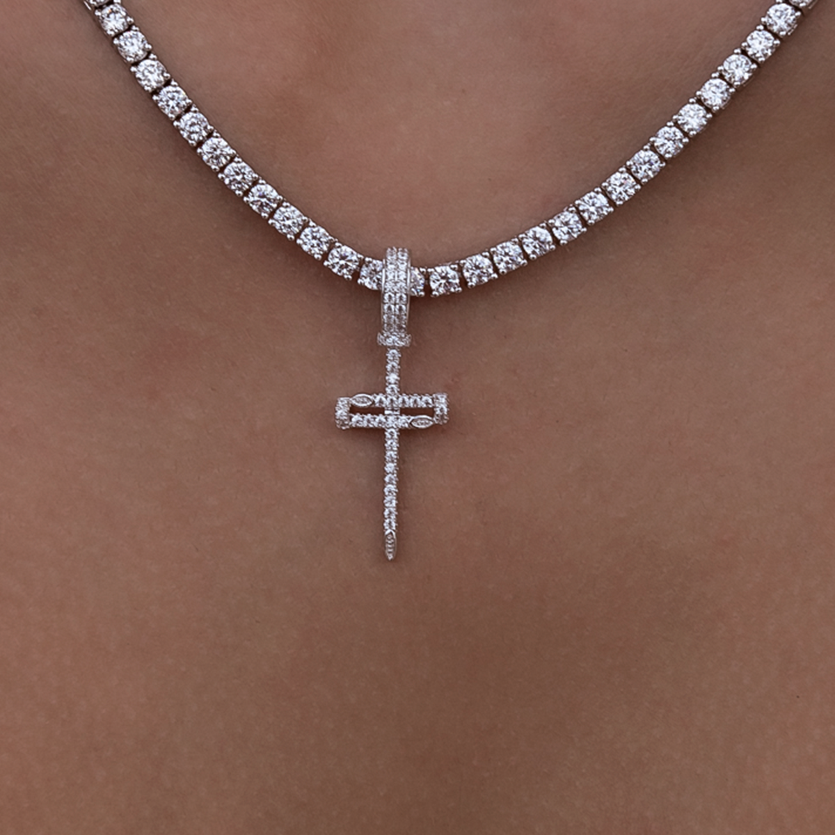 Micro Nail Cross Pendant