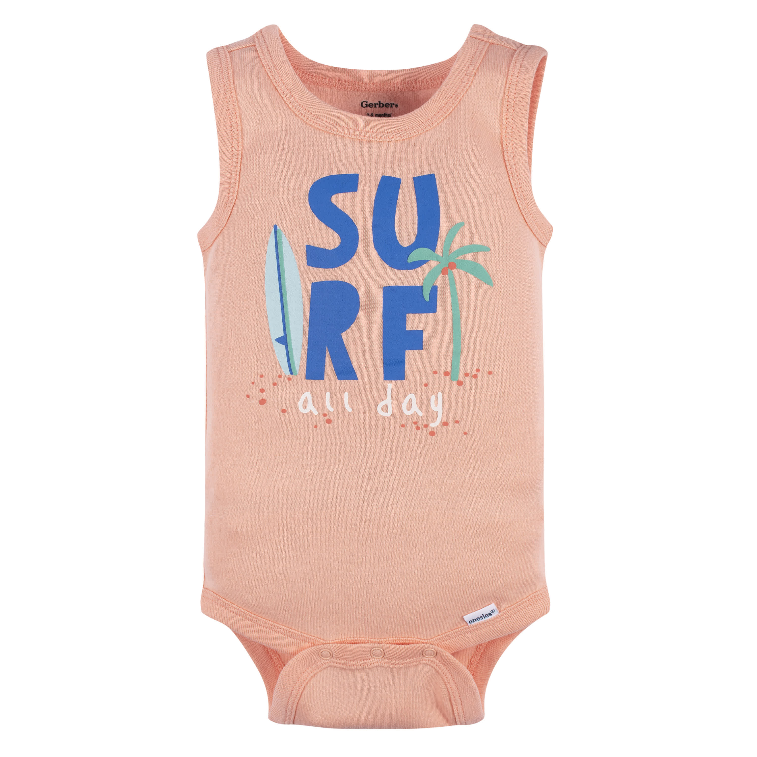 4-Pack Baby Boys Surf Beach Sleeveless Onesies Bodysuits