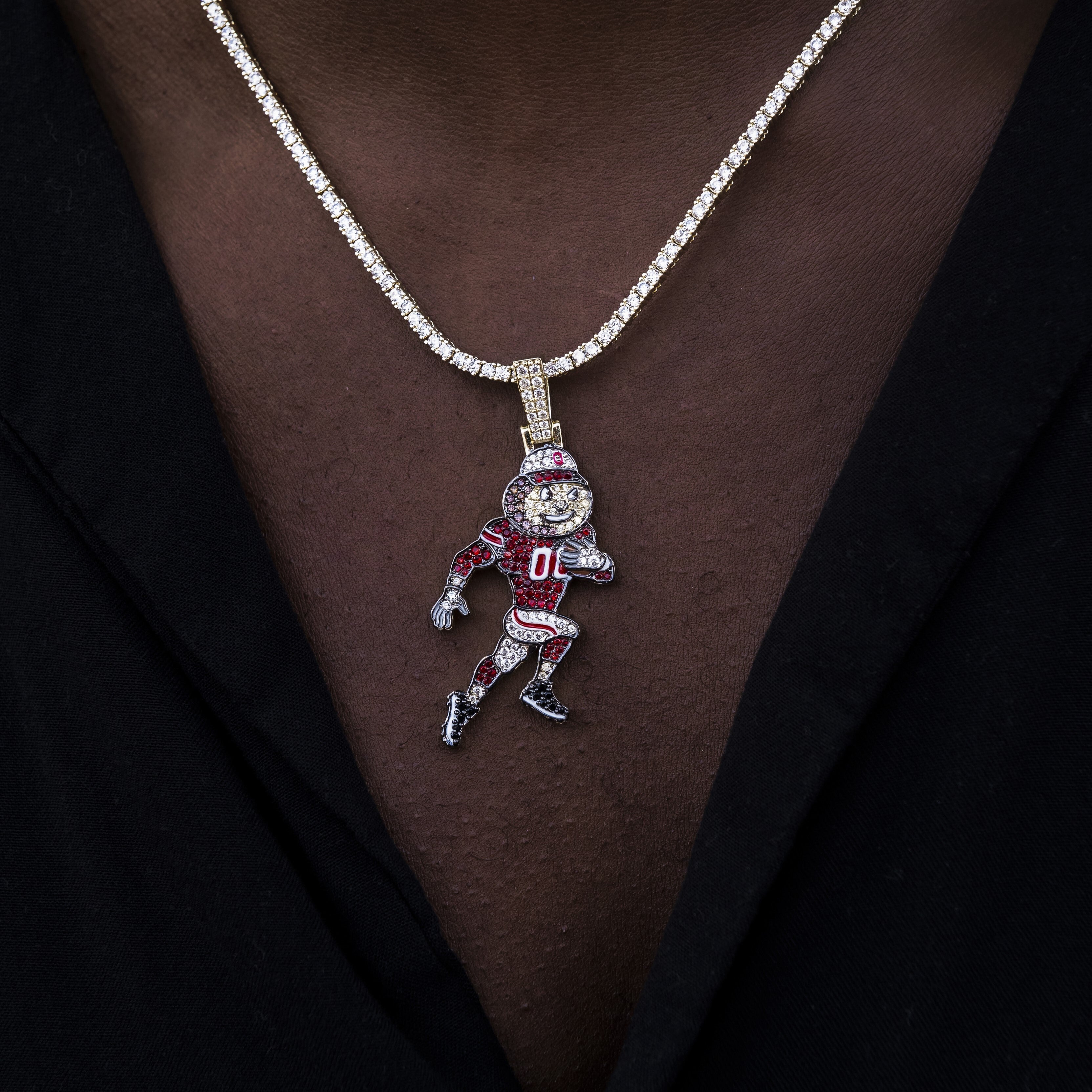 Ohio State Brutus Official NCAA Mascot Pendant