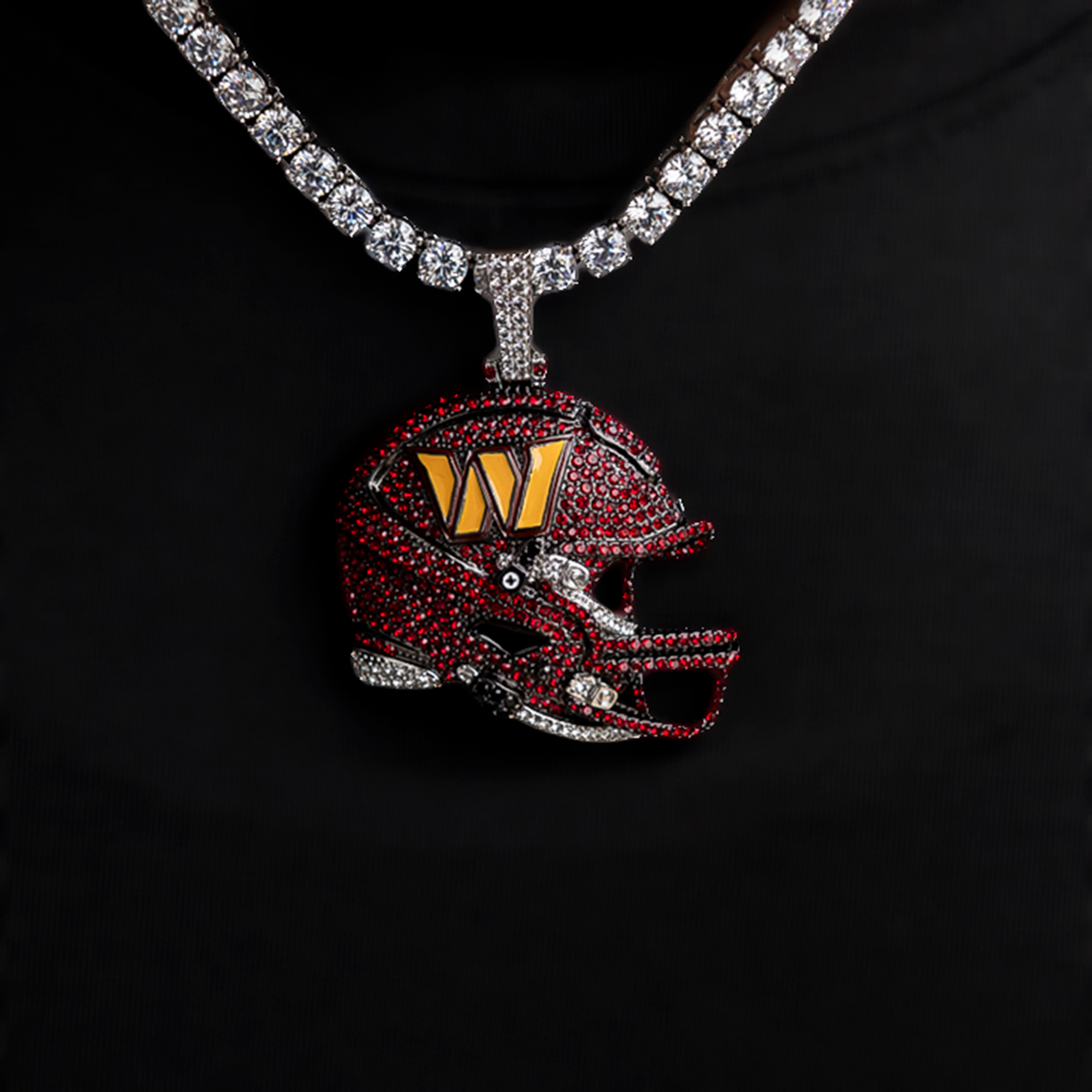 Official NFL 2025 Edition Washington Commanders Helmet Pendant