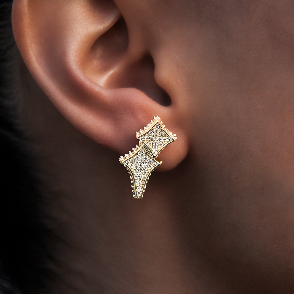 GLD Star Stud Earrings in Yellow Gold