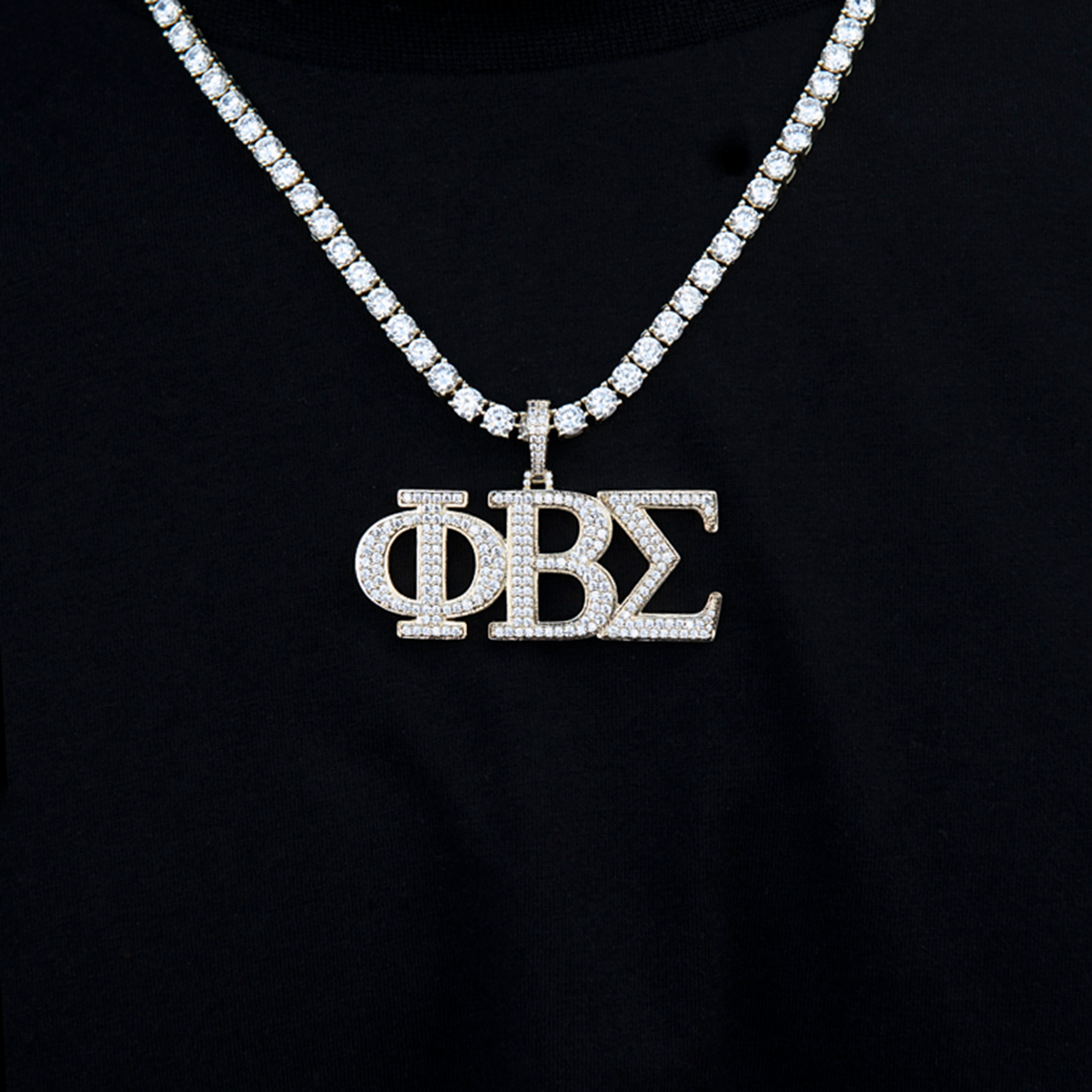 Phi Beta Sigma Fraternity Pendant in Yellow Gold