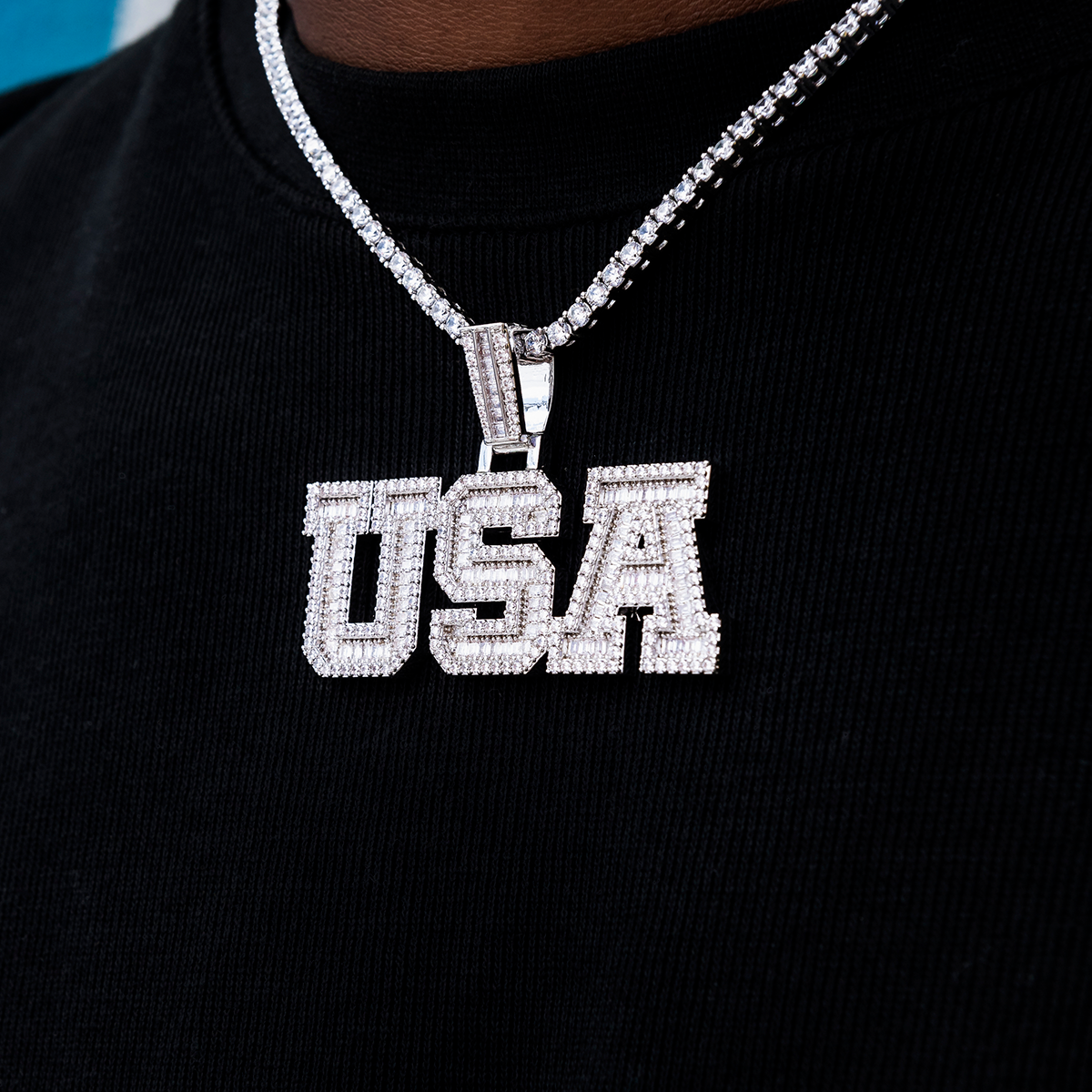 Iced USA Pendant