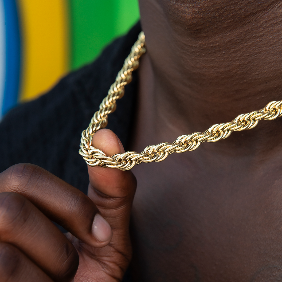 Rope Chain in Yellow Gold- 8mm