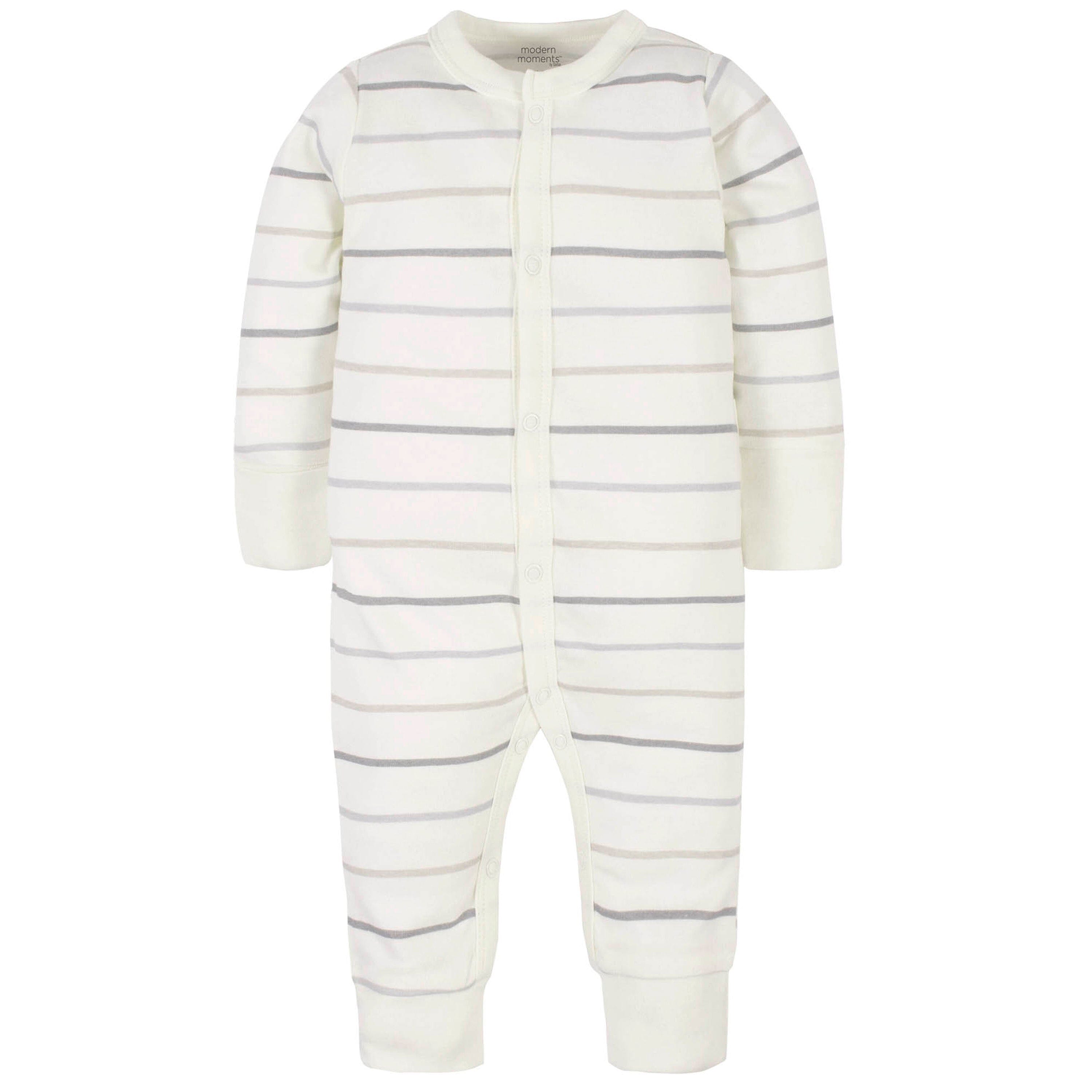 Baby Neutral Stripes Coveralls