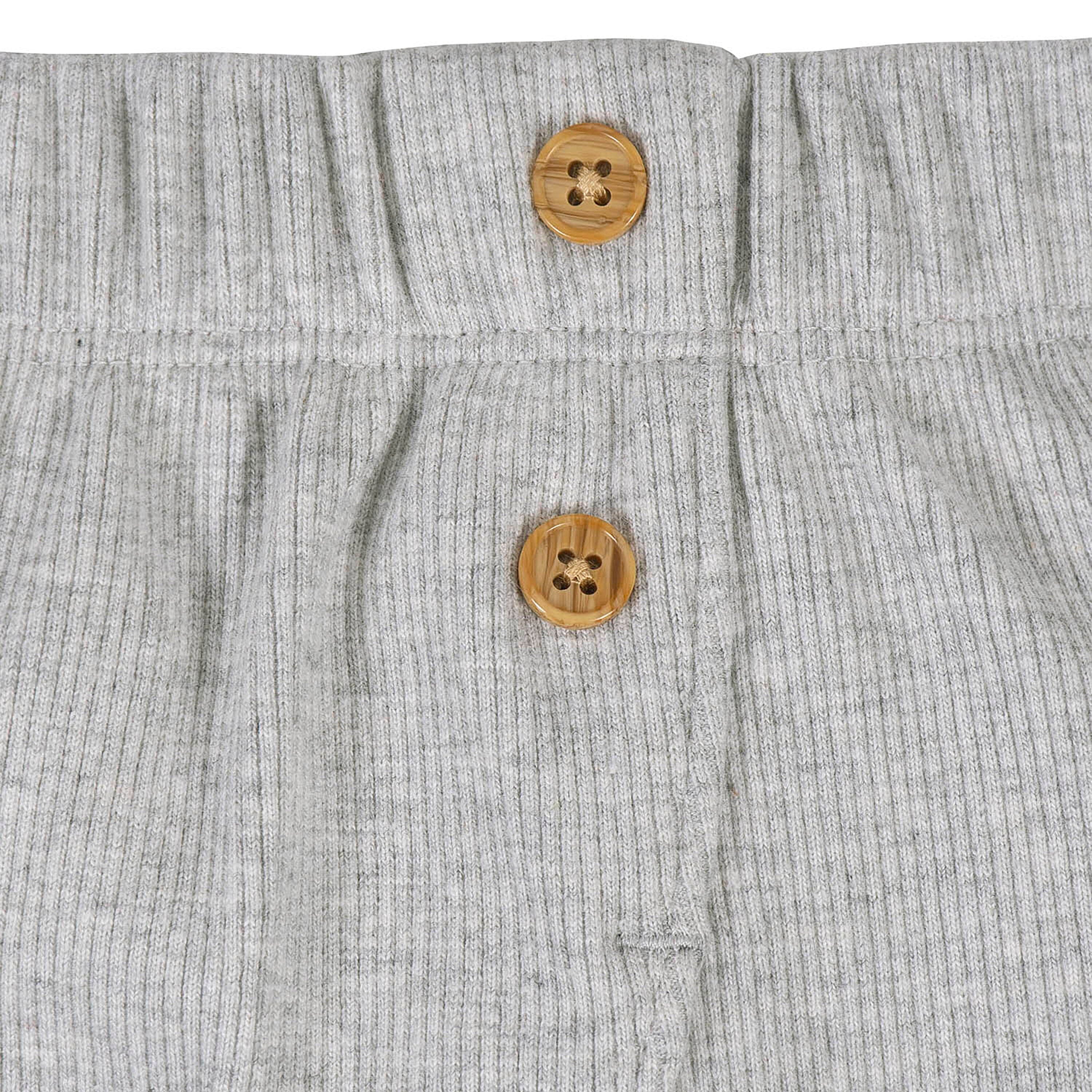 Baby Boys Gray Heather Ribbed Pants