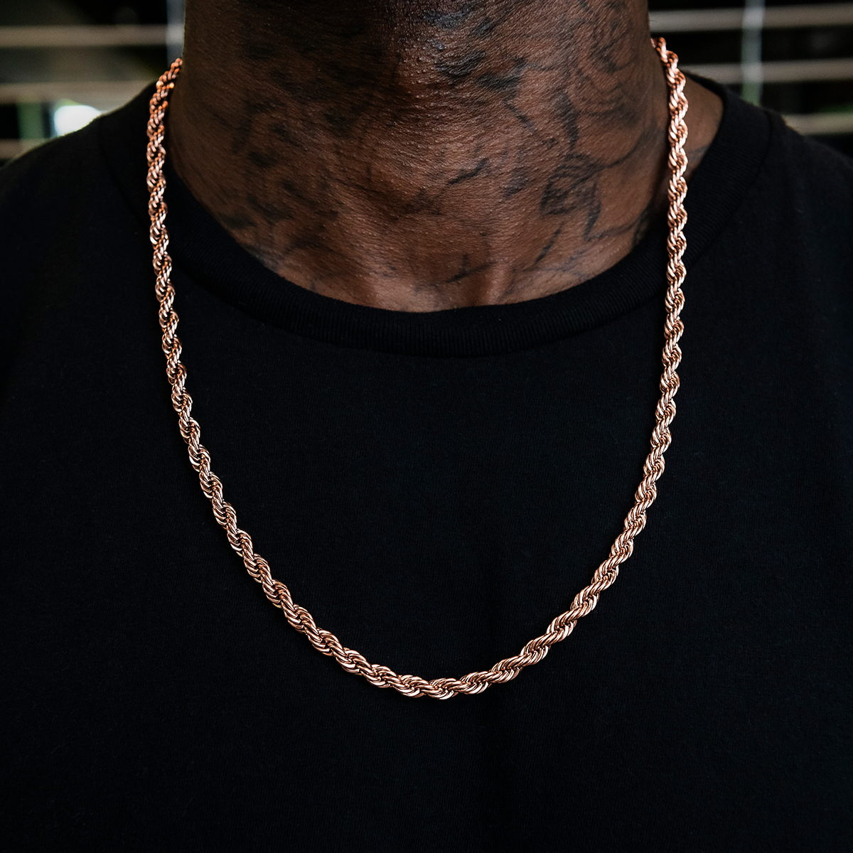 Rope Chain in Rose Gold- 6mm