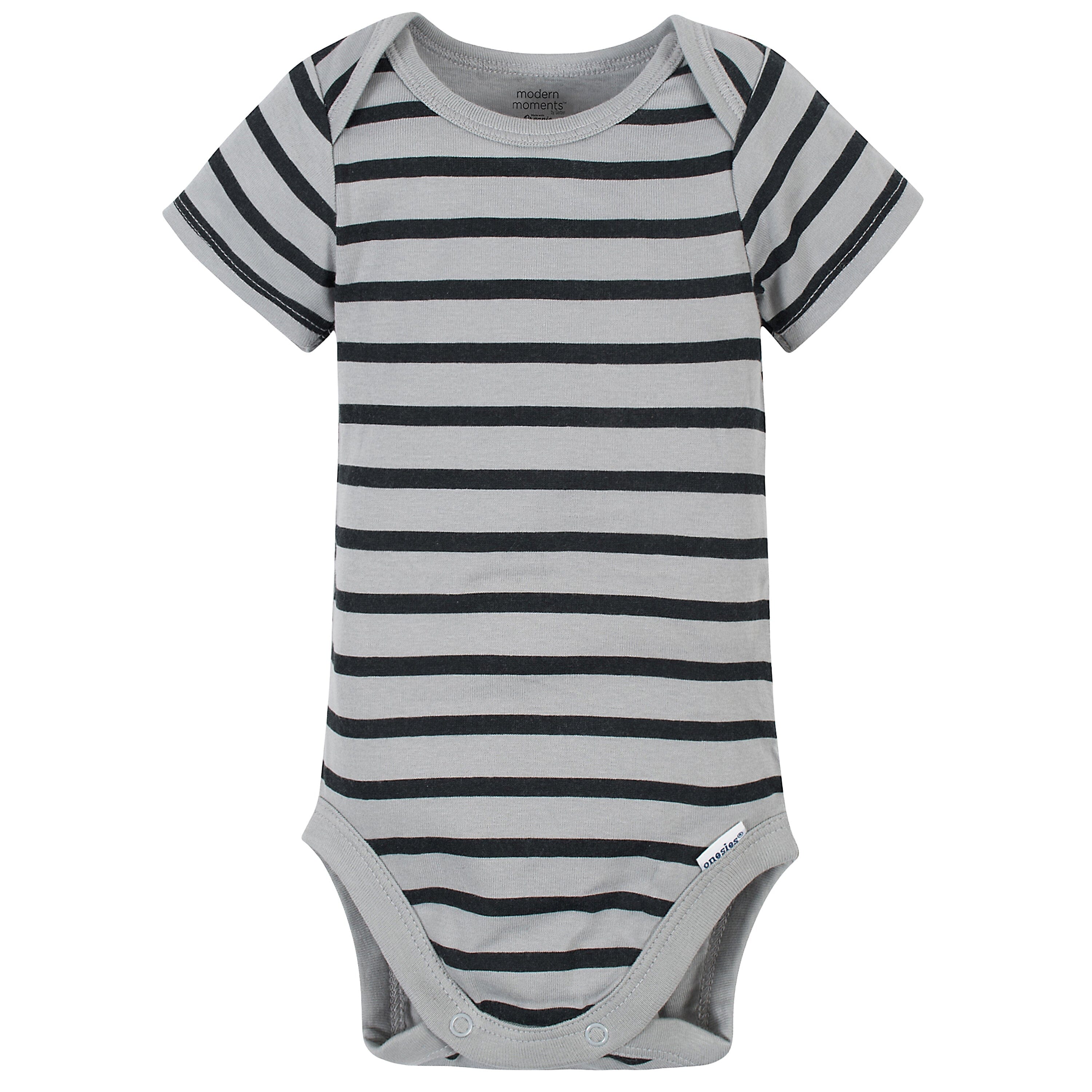 Baby Boys Stripe Organic Short Sleeve Onesies Brand Bodysuit