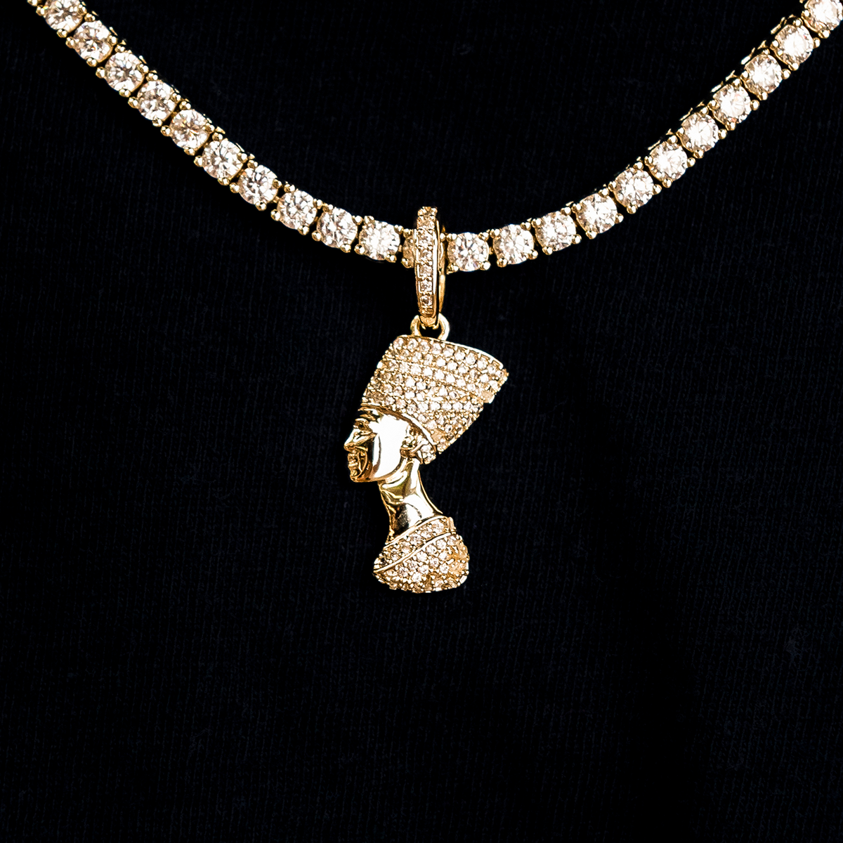 Iced Nefertiti Pendant