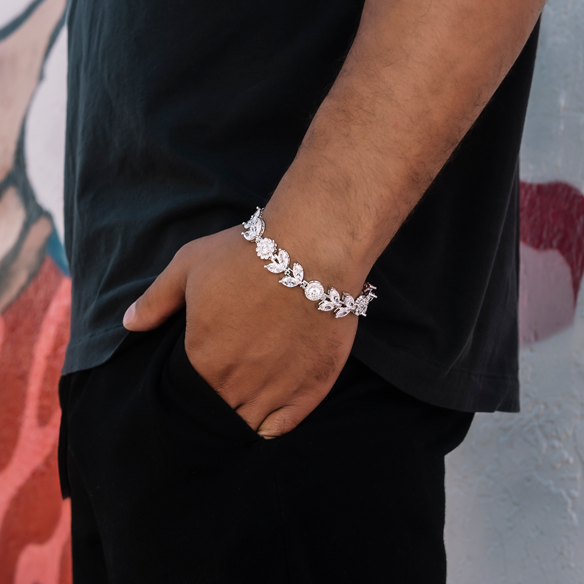 Diamond Flower Bracelet