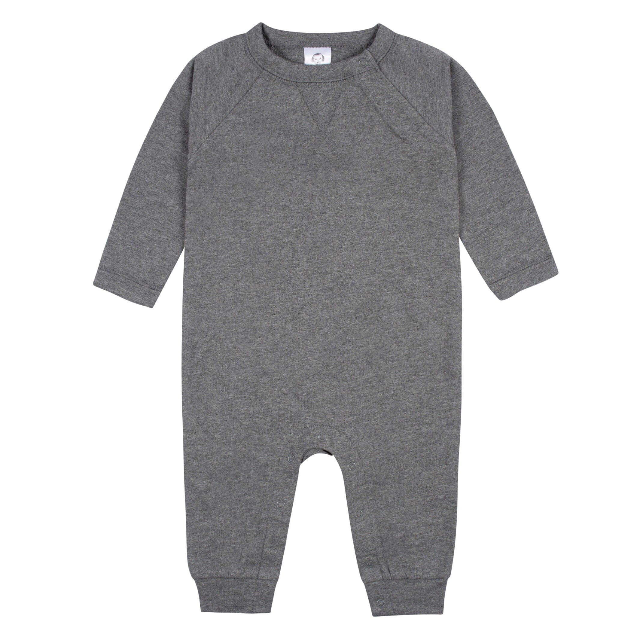 2-Pack Baby Boys Heather Gray & Rust Raglan Sleeve Romper