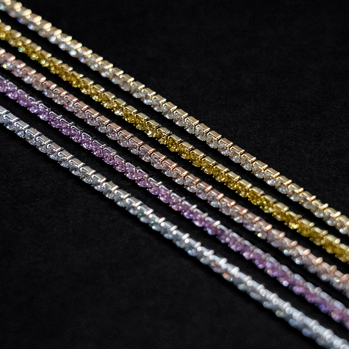 Pink Diamond Micro Tennis Chain