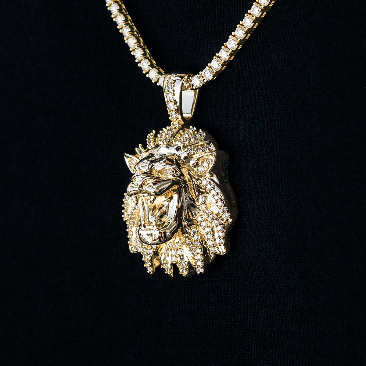 Iced Lion Pendant