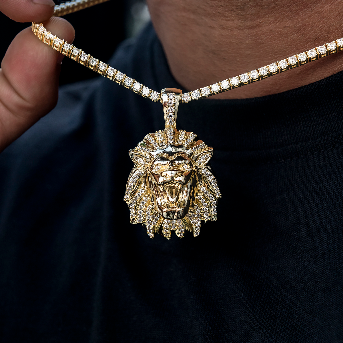 Iced Lion Pendant