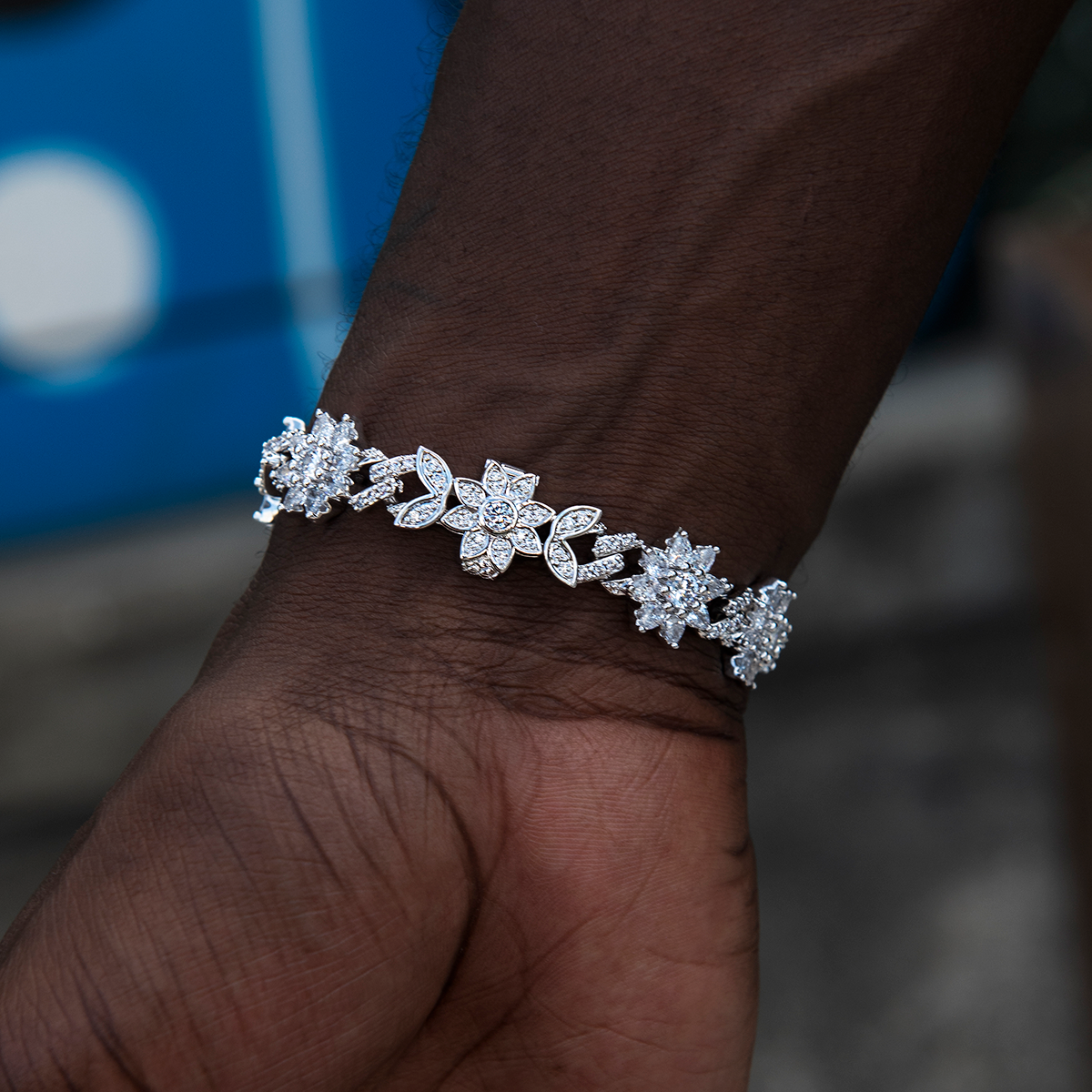 Diamond Infinity Flower Bracelet