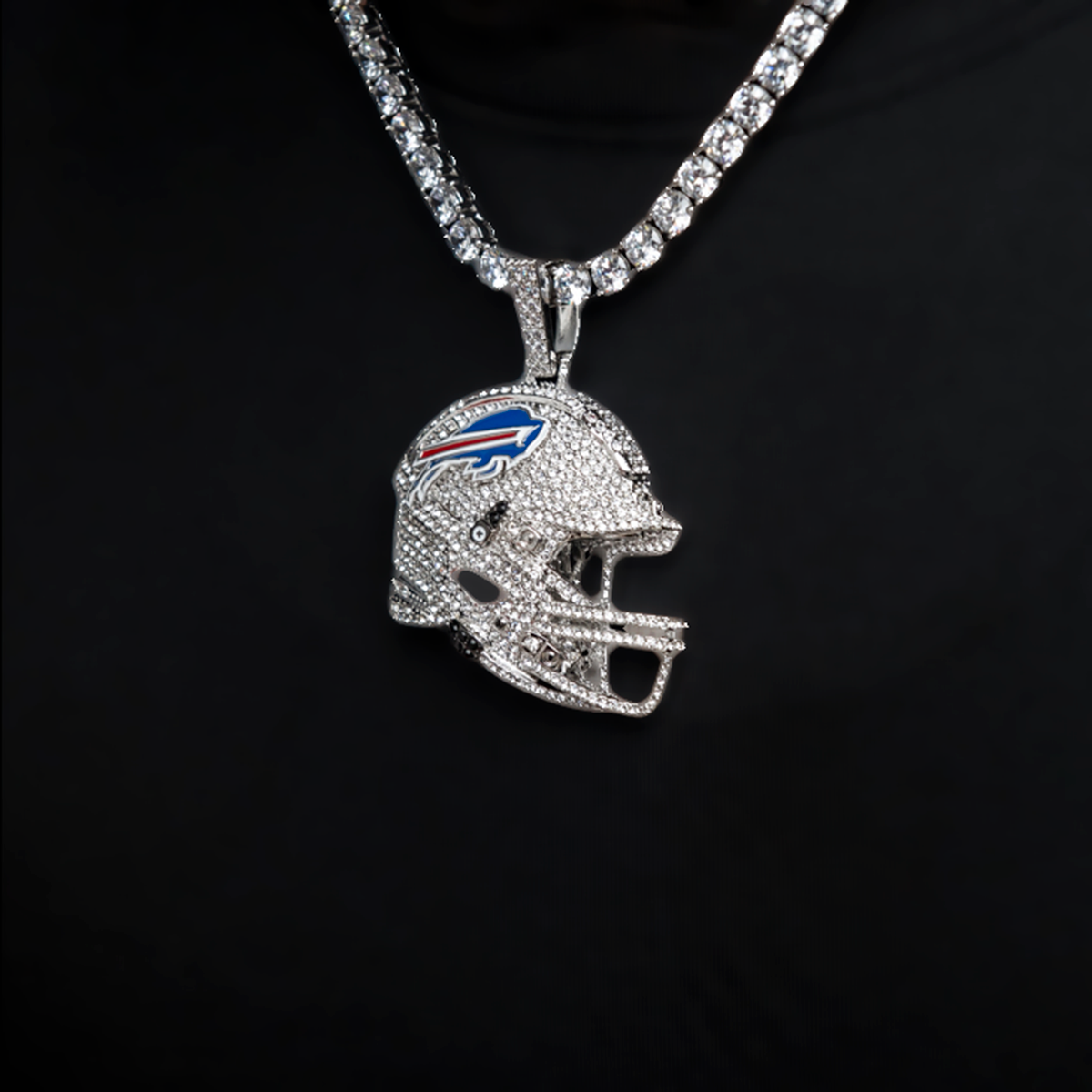 Official NFL 2025 Edition Buffalo Bills Helmet Pendant