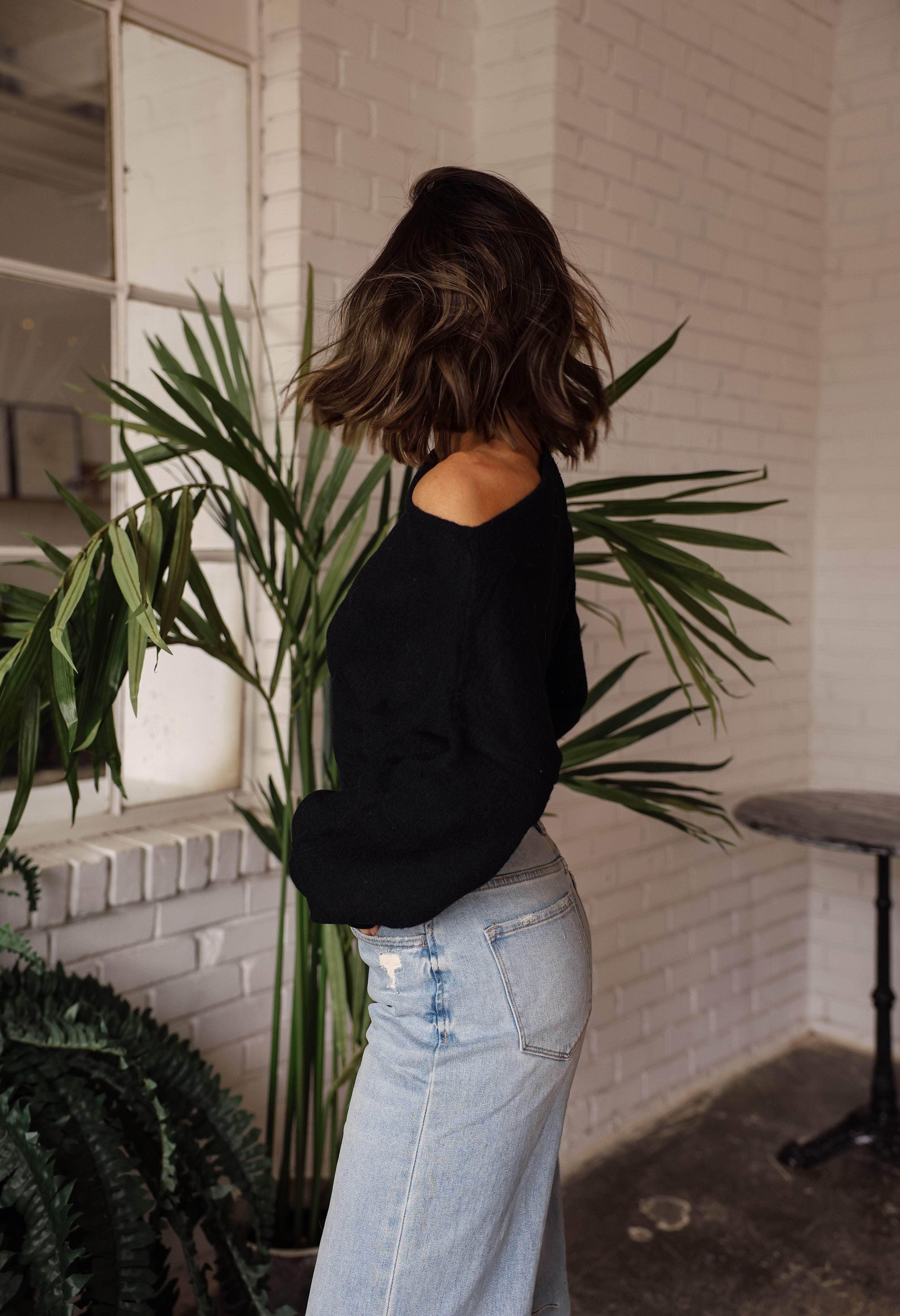 Drop Shoulder Pullover Sweater