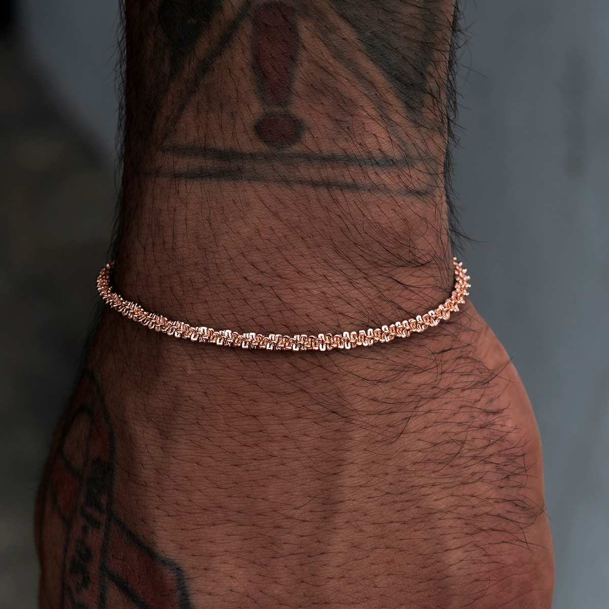 Popcorn Bracelet in Rose Gold- 4mm