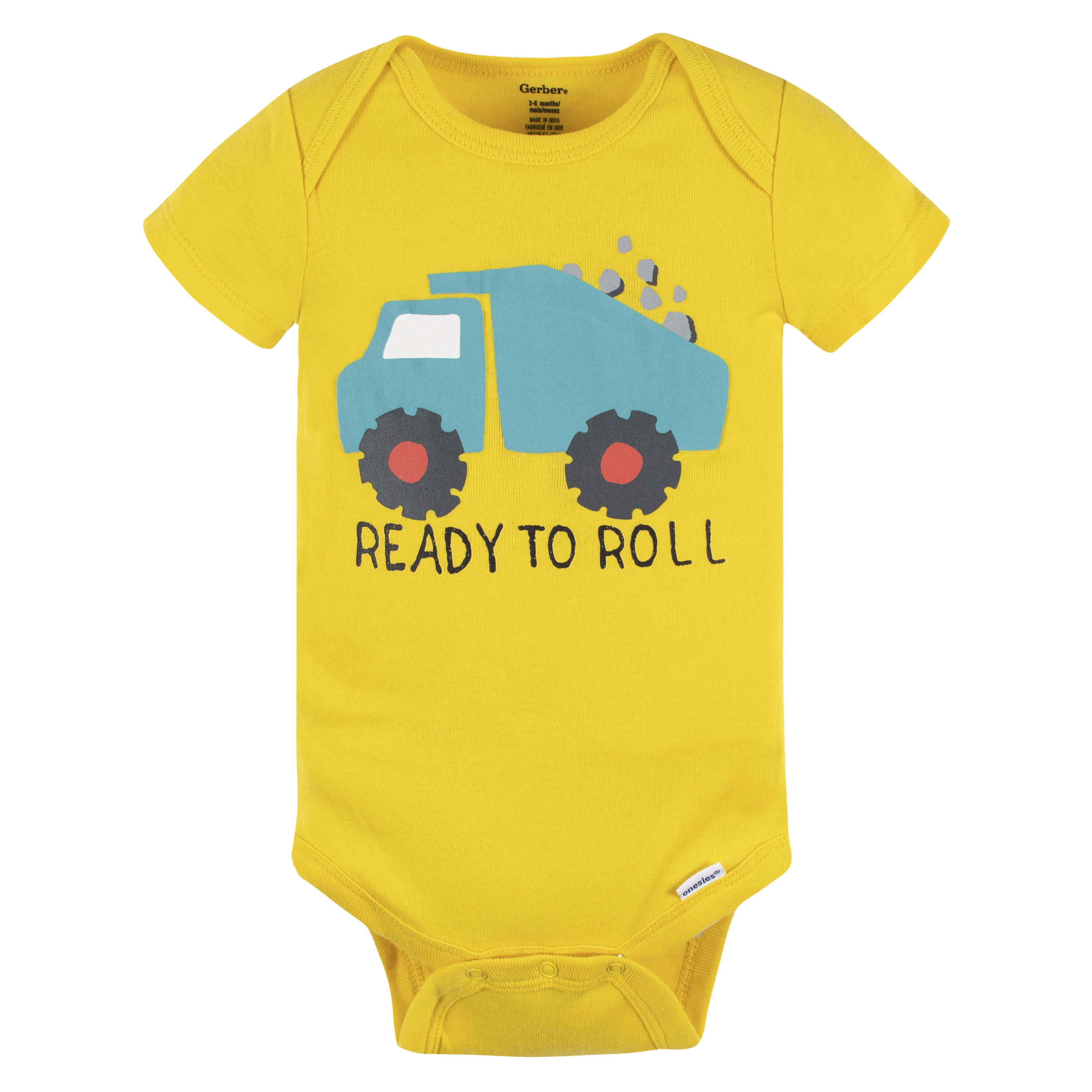 4-Pack Baby Boys Ready To Roll Short Sleeve Onesies Bodysuits